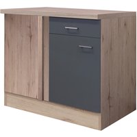 Eckunterschrank Morena grau matt B/H/T: ca. 110x85x60 cm von Flex-Well