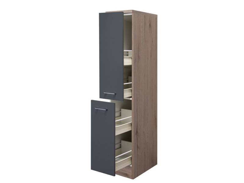 Flex-Well Apothekerschrank Demi Apothekerschrank Küche - 30 cm breit - Basaltgrau Matt San Remo E Flex-Well Apothekerschrank Demi Apothekerschrank Küche - 30 cm breit - Basaltgrau Matt San Remo E von Flex-Well