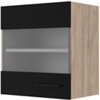 Flex-Well Glas-Hängeschrank »Capri«, BxHxT: 50 x 54,8 x 32 cm, Front mit Antifingerprint-Effekt - schwarz von Flex-Well