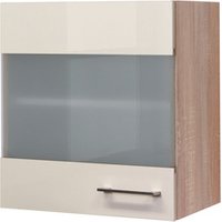 Flex-Well Glas-Hängeschrank »Nepal«, melaminbeschichtete Spanplatte, Anschlagrichtung: frei wählbar - beige von Flex-Well