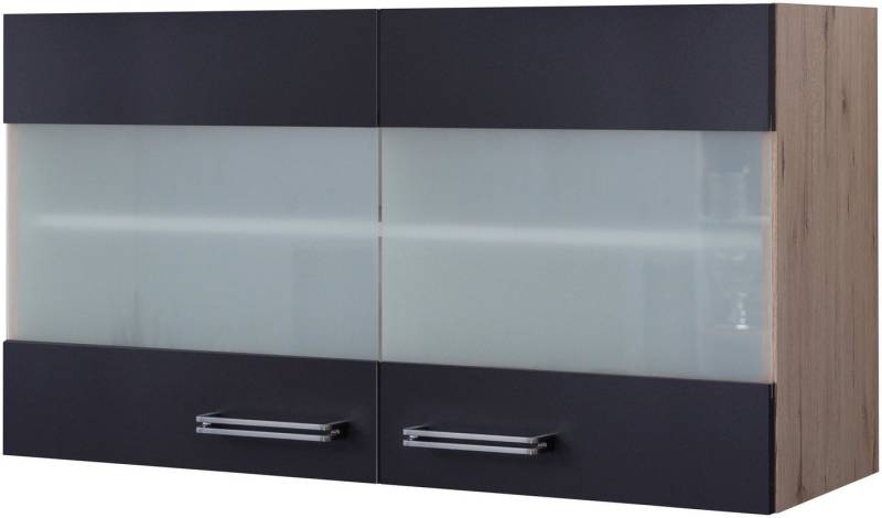 Flex-Well Glashängeschrank Antigua (B x H x T) 100 x 54,8 x 32 cm, mit Stollenglastüren von Flex-Well