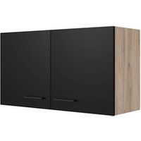 Flex-Well Hängeschrank »Capri«, BxHxT: 100 x 54,8 x 32 cm, Front mit Antifingerprint-Effekt - schwarz von Flex-Well