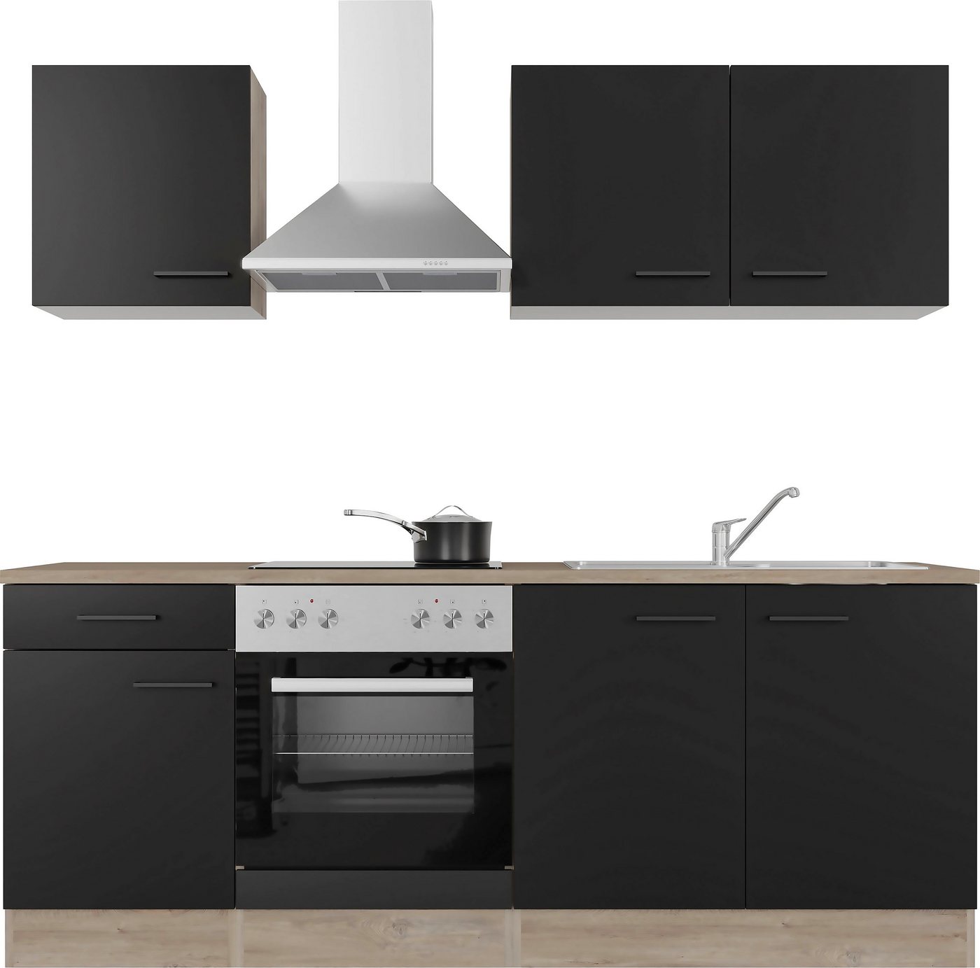 Flex-Well Küche Capri, mit und ohne E-Geräten erhältlich, Gesamtbreite 210 cm von Flex-Well