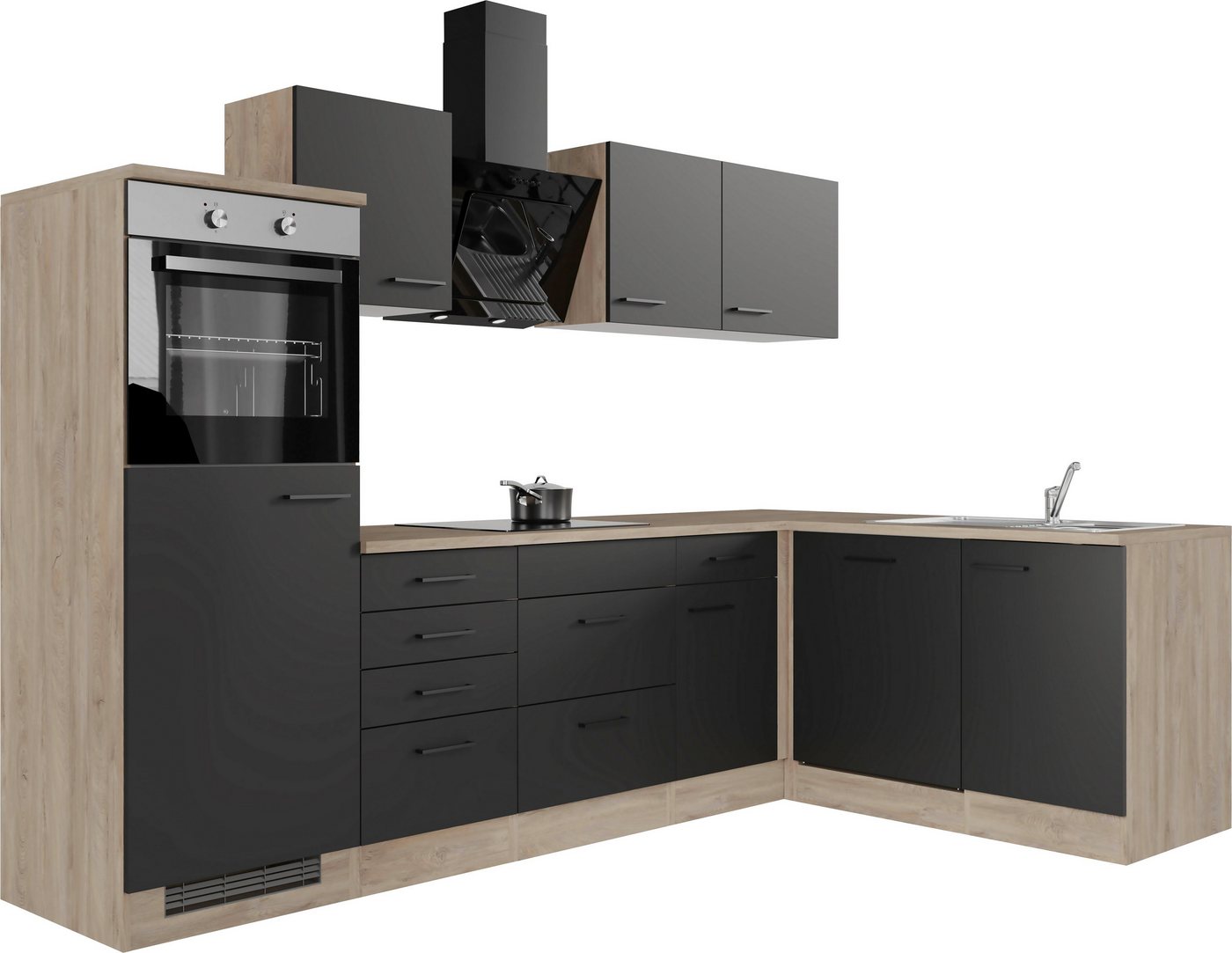 Flex-Well Küche Capri, mit und ohne E-Geräten erhältlich, Gesamtbreite 280x170 cm von Flex-Well