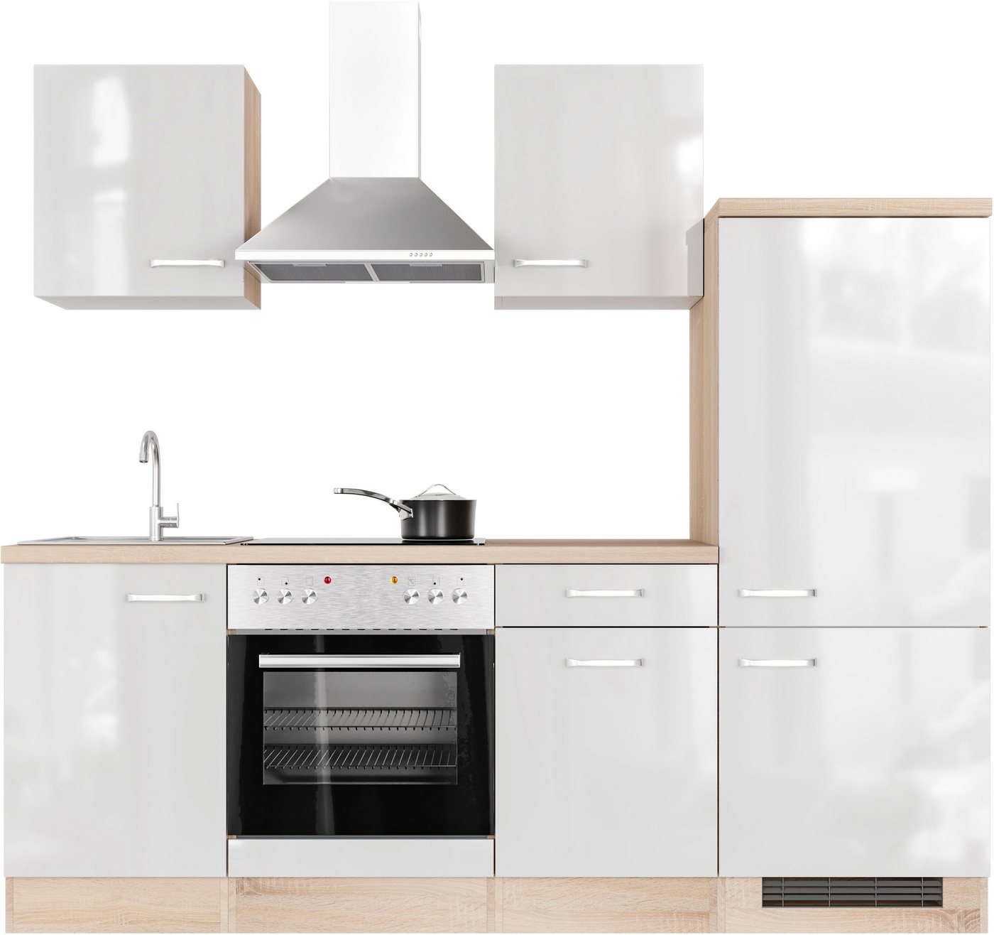 Flex-Well Küche Florenz, wahlweise mit E-Geräten, Gesamtbreite 220 cm von Flex-Well