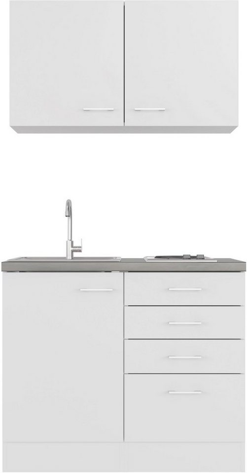 Flex-Well Küchenzeile Lucca, Breite 100 cm, mit Kochfeld und Spüle, in weiteren Farben erhältlich von Flex-Well