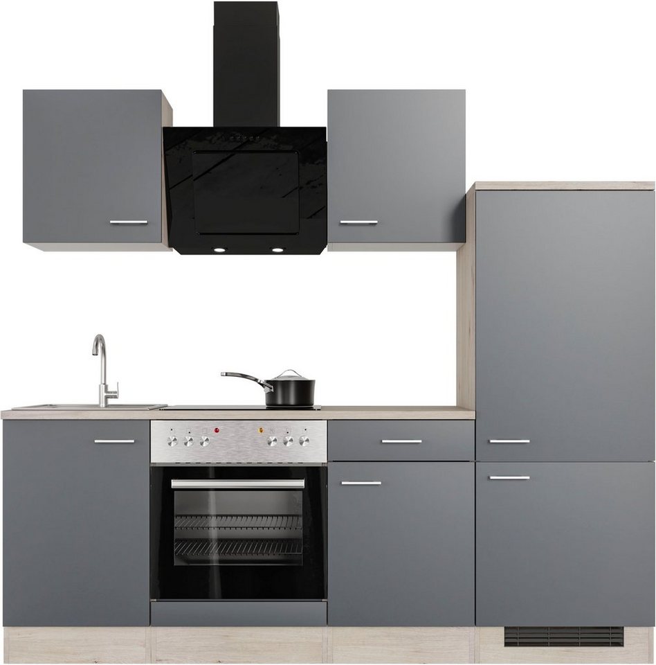 Flex-Well Küche Morena, mit E-Geräten, Breite 220 cm, in vielen Farbvarianten erhältlich von Flex-Well