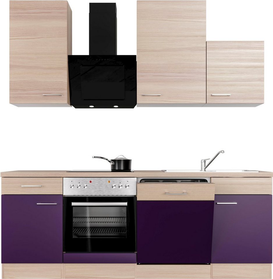 Flex-Well Küche Portland, mit E-Geräten, Breite 220 cm, in vielen Farbvarianten erhältlich von Flex-Well