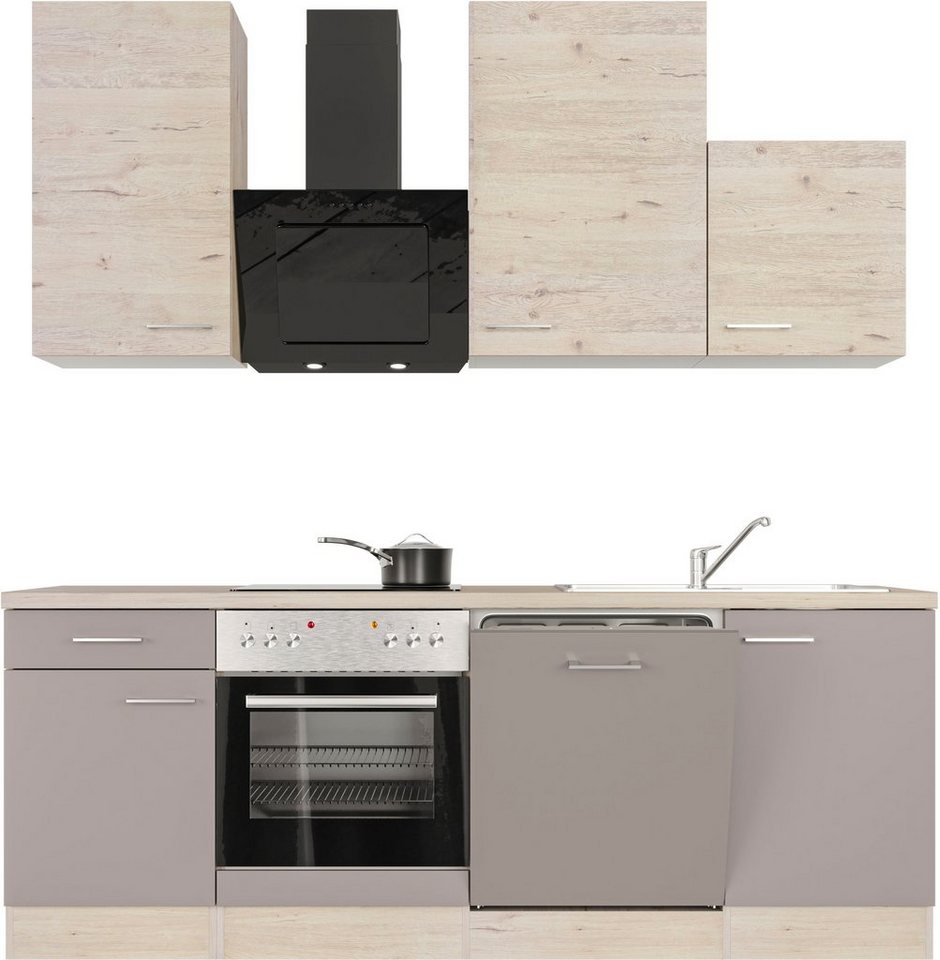 Flex-Well Küche Riva, mit E-Geräten, Breite 220 cm, in vielen Farbvarianten erhältlich von Flex-Well
