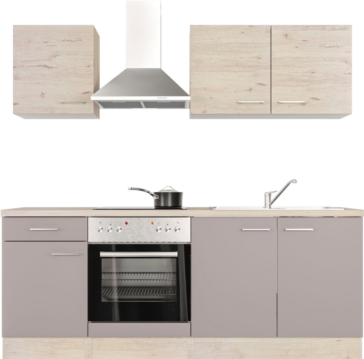 Flex-Well Küche Riva, wahlw. mit E-Geräten, Breite 210 cm, viele Farbvarianten erhältlich von Flex-Well