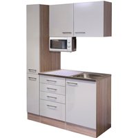 Flex-Well Küchenzeile "Nepal", Gesamtbreite 130 cm, mit Apothekerschrank und Mikrowelle etc. von Flex-Well