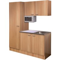 Flex-Well Küchenzeile "Nano", Gesamtbreite 150 cm, mit großem Vorratsschrank und Mikrowelle etc. von Flex-Well