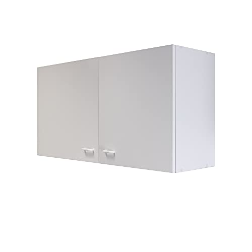 Flex-Well Küchen-Hängeschrank BOCHUM - Oberschrank vielseitig einsetzbar - 2-türig - Breite 100 cm - Weiß von Flex Well