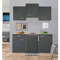 Flex-Well Küchenblock Morena Basalt matt B/H/T: ca. 151x226x60 cm von Flex-Well
