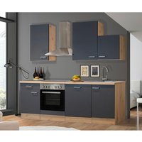 Flex-Well Küchenblock Morena Basalt matt B/H/T: ca. 220x234x60 cm von Flex-Well