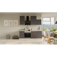 Flex-Well Küchenblock Morena Basalt matt B/H/T: ca. 220x234x60 cm von Flex-Well