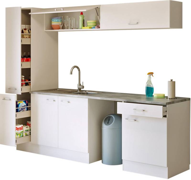 Flex-Well Schrank-Set L-240-1902-000-Lucca, (Komplett-Set), Gesamtbreite 240 cm, inkl. Einbauspüle von Flex-Well