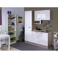 Flex-Well Singleküche »Valero«, mit E-Geräten, Gesamtbreite: 150 cm - weiss von Flex-Well