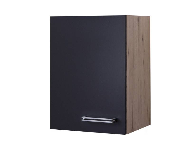 Flex-Well Hängeschrank Hängeschrank Küche - 40 cm breit - Anthrazit San Remo Eiche – Lino von Flex-Well