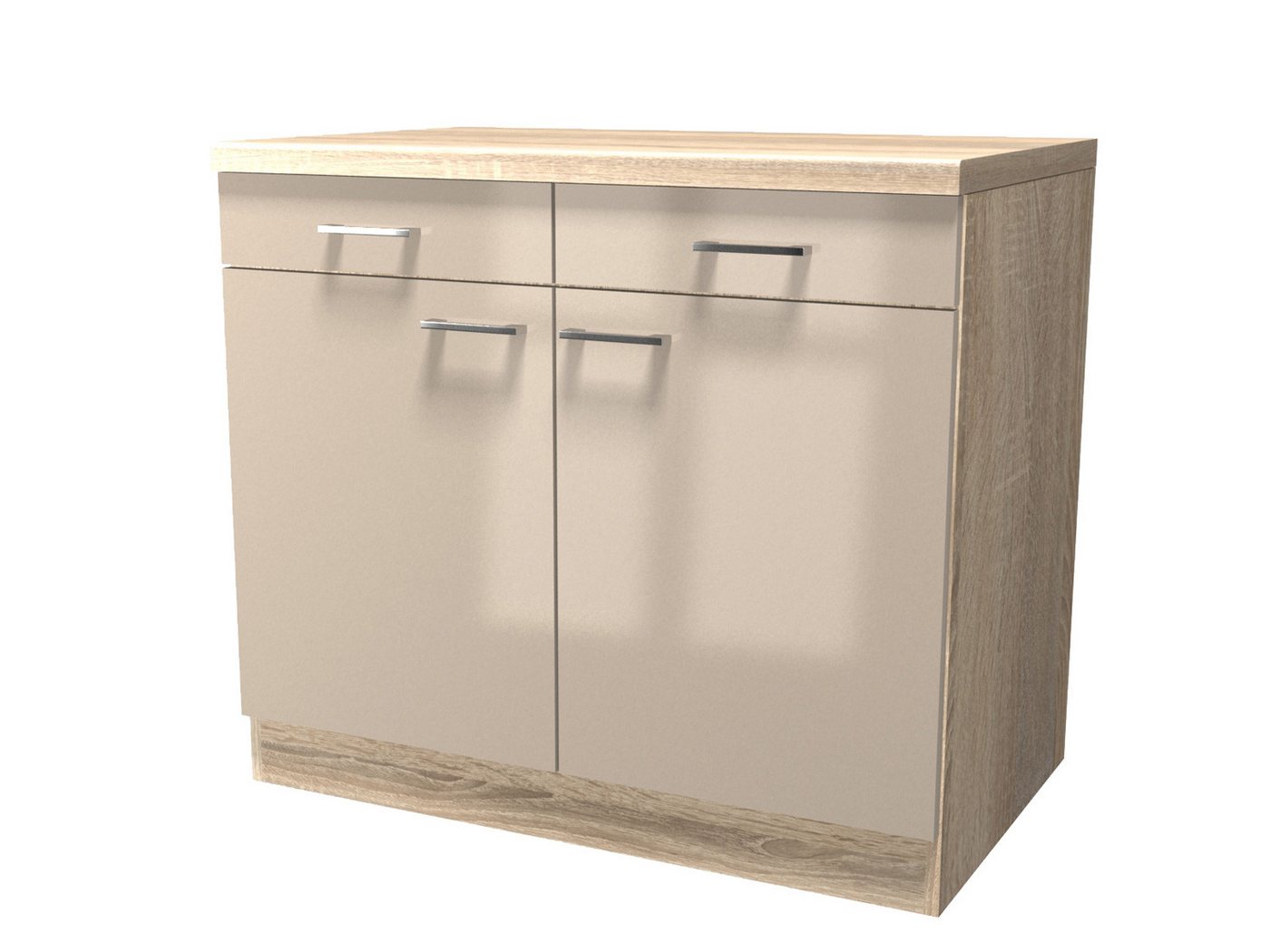Flex-Well Unterschrank Küchenunterschrank - 100 cm - Kaschmir Glanz Sonoma Eiche – Neapel Flex-Well Unterschrank Küchenunterschrank - 100 cm - Kaschmir Glanz Sonoma Eiche – Neapel von Flex-Well