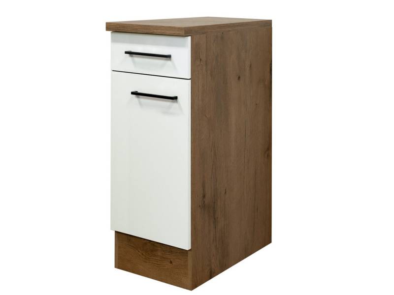 Flex-Well Unterschrank Küchenunterschrank - 30 cm breit - Magnolia Matt Lancelot Oak – Vintea von Flex-Well