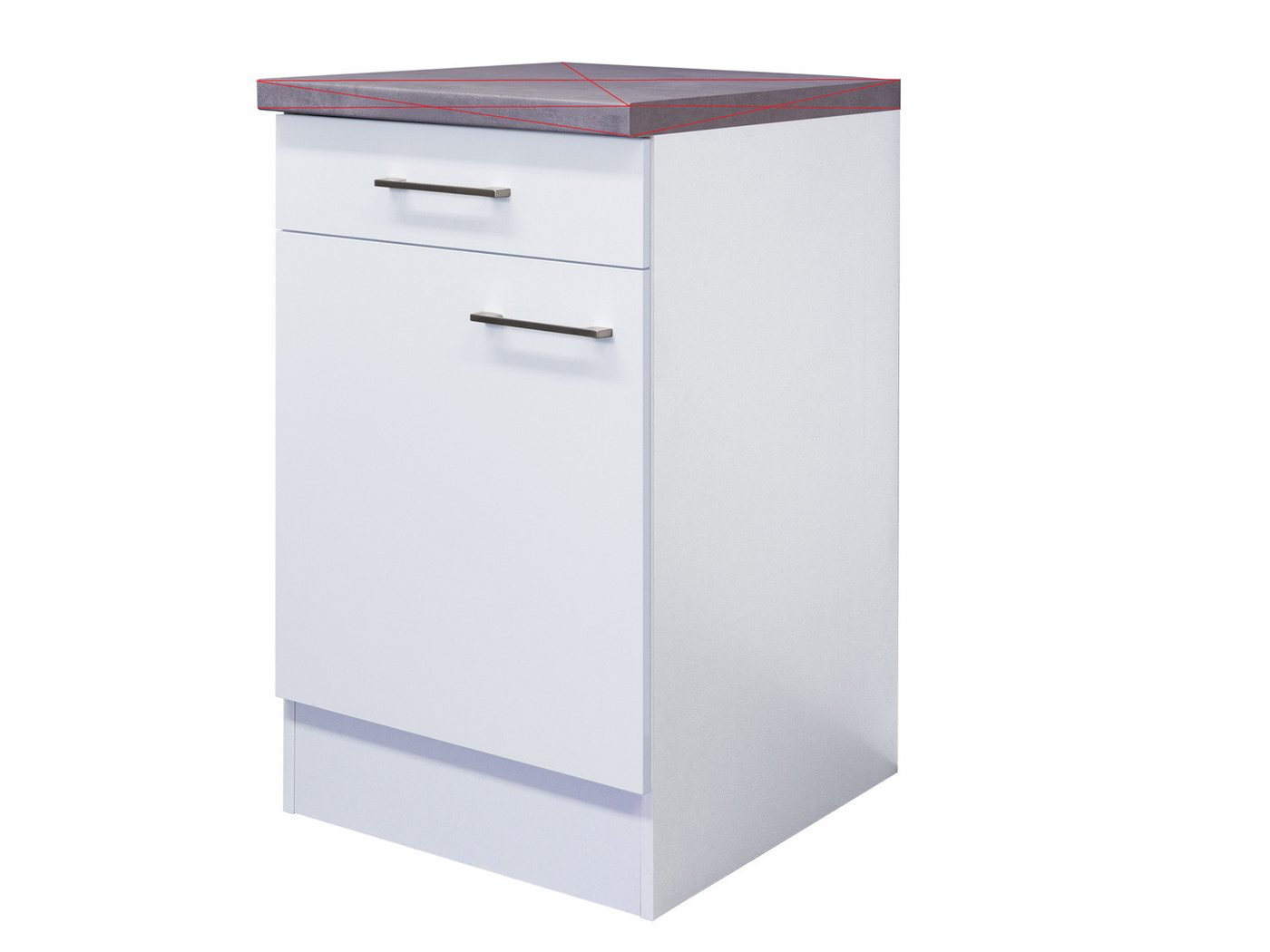 Flex-Well Unterschrank Küchenunterschrank - 50 cm breit - Weiß – Nawa Flex-Well Unterschrank Küchenunterschrank - 50 cm breit - Weiß – Nawa von Flex-Well