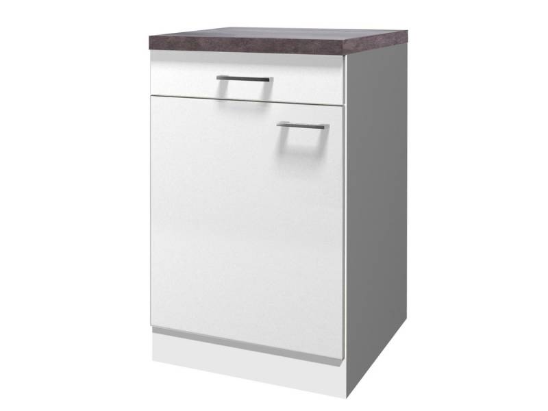 Flex-Well Unterschrank Küchenunterschrank - 50 cm breit - Weiß – Toska von Flex-Well