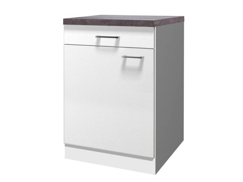 Flex-Well Unterschrank Küchenunterschrank - 60 cm breit - Weiß – Toska von Flex-Well