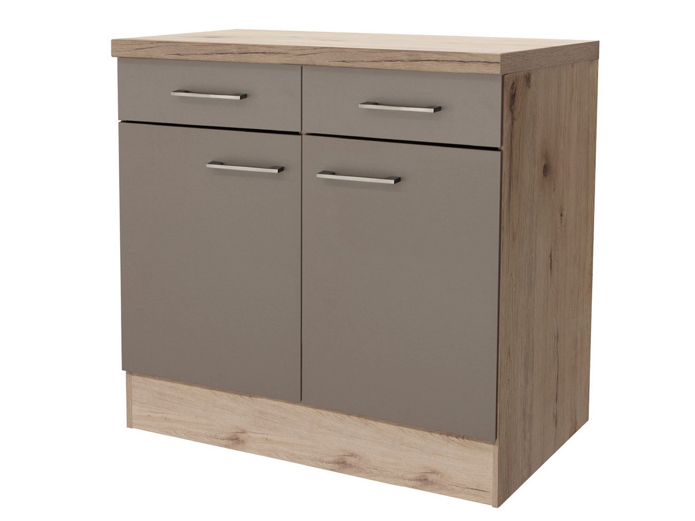 Flex-Well Unterschrank Küchenunterschrank - 80 cm breit - Quarz-Cubanit San Remo Eiche – Rode Flex-Well Unterschrank Küchenunterschrank - 80 cm breit - Quarz-Cubanit San Remo Eiche – Rode von Flex-Well