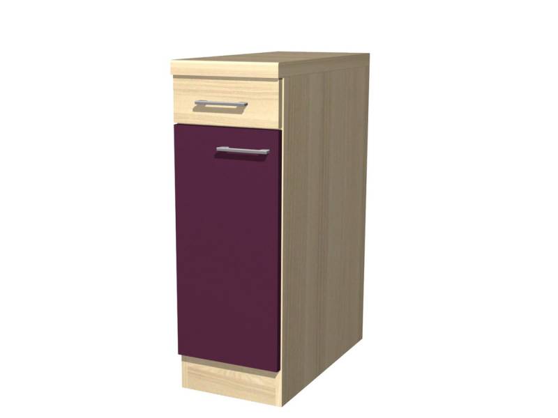 Flex-Well Unterschrank Küchenunterschrank - 30 cm breit - Aubergine Akazie – Otto von Flex-Well