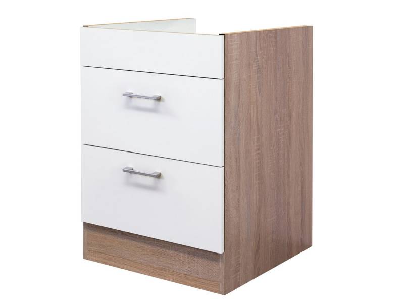 Flex-Well Unterschrank Küchenunterschrank ohne Arbeitsplatte - 60 cm breit - Weiß Sonoma Eich Flex-Well Unterschrank Küchenunterschrank ohne Arbeitsplatte - 60 cm breit - Weiß Sonoma Eich von Flex-Well
