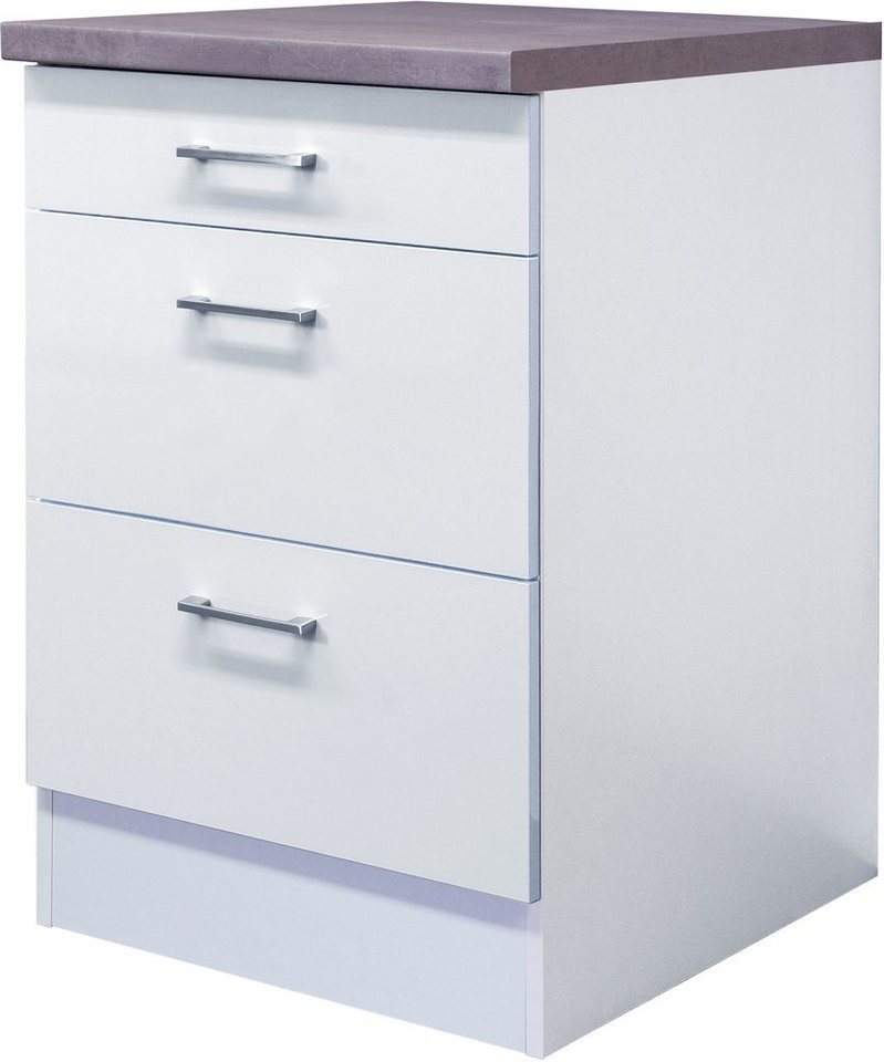 Flex-Well Unterschrank Lucca (B x H x T) 60 x 85/86 x 60 cm, mit praktischen Auszügen von Flex-Well