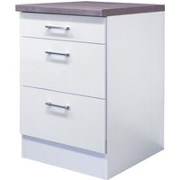 Flex-Well Unterschrank "Lucca" (B x H x T) 60 x 85/86 x 60 cm, mit praktischen Auszügen von Flex-Well