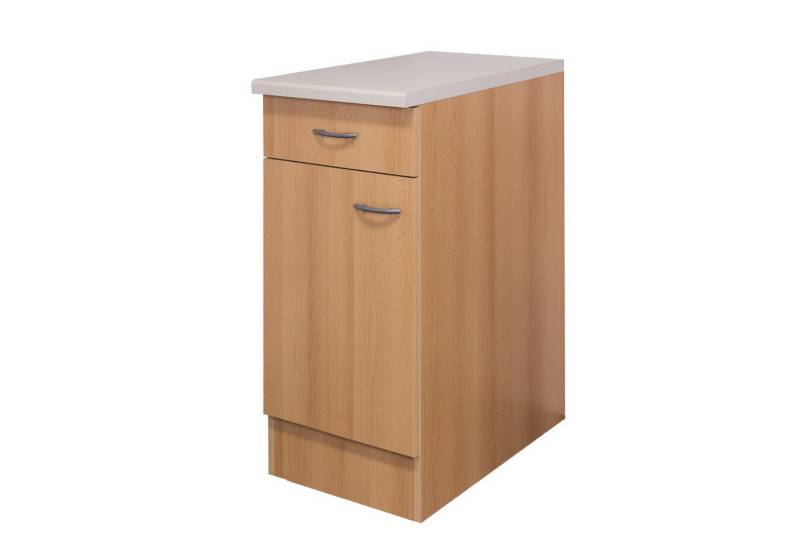 Flex-Well Unterschrank Küchenunterschrank - 40 cm breit - Buche – Namu von Flex-Well
