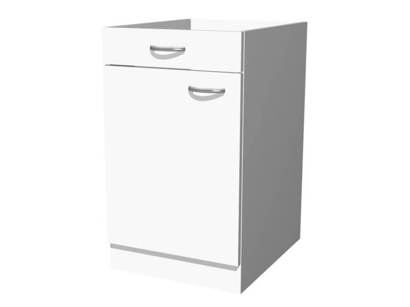 Flex-Well Unterschrank Küchenunterschrank ohne Arbeitsplatte - 50 cm breit - Weiß – Witus von Flex-Well