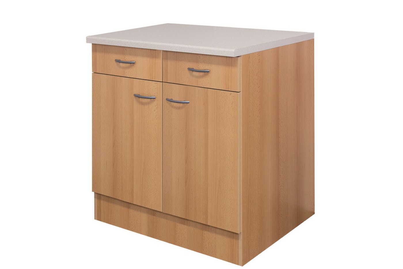 Flex-Well Unterschrank Küchenunterschrank - 80 cm breit - Buche – Namu Flex-Well Unterschrank Küchenunterschrank - 80 cm breit - Buche – Namu von Flex-Well