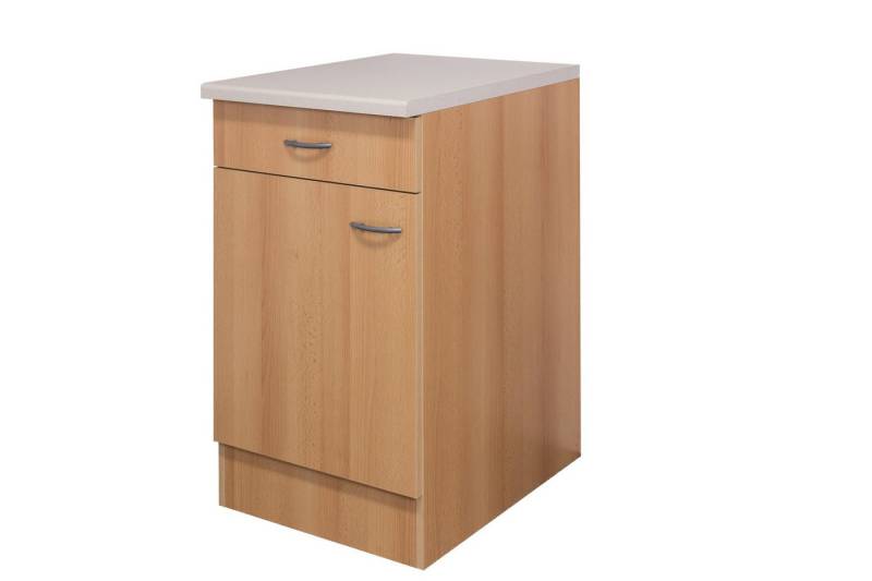 Flex-Well Unterschrank Küchenunterschrank - 50 cm breit - Buche – Namu von Flex-Well