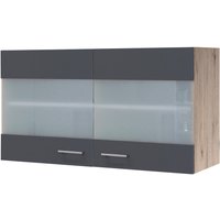 Glashängeschrank Morena grau matt B/H/T: ca. 100x54,8x32 cm von Flex-Well