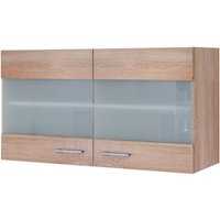 Glashängeschrank Samoa weiß Eiche Nachbildung B/H/T: ca. 100x54,8x32 cm von Flex-Well