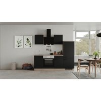 Küchenblock Capri schwarz matt B/H/T: ca. 220x200x60 cm von Flex-Well