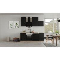 Küchenblock Capri schwarz matt B/H/T: ca. 220x234x60 cm von Flex-Well