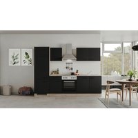 Küchenblock Capri schwarz matt B/H/T: ca. 270x200x60 cm von Flex-Well