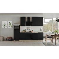 Küchenblock Capri schwarz matt B/H/T: ca. 280x234x60 cm von Flex-Well