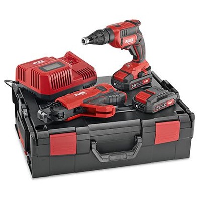 Akku-Trockenbauschrauber 18,0 V mit Schraubmagazinvorsatz DW 45 18.0-EC M/2.5 Set von Flex