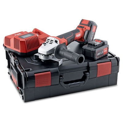 Akku-Winkelschleifer variable Drehzahl/Bremse 18V, 125mm LBE 125 18.0-EC/5.0 Set von Flex