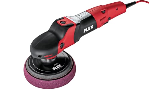 Flex Poliermaschine PE 14-2 150 P-Set (Polierer mit Variabler Drehzahl, Drehmoment 380-2100 /min, Polierkörper 200 mm, Stützteller 150 mm, M 14, 1400 Watt, viel Zubehör) 376175 von Flex