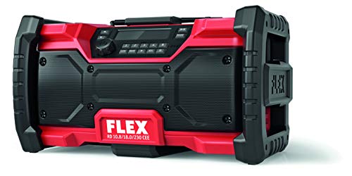 Flex Digitales Akku-Baustellenradio RD 10.8/18.0/230 (10,8V, 18V oder Netzstecker, DAB+, FM, Ohne Akkus, mit Netzteil) 484857 von FLEX