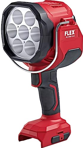 Flex Akku Flutlicht Handlampe WL 2800 18.0 (2 Helligkeitsstufen, 2800 Lumen, Reichweite 630 m, Lampenkopf 180° schwenkbar, Arbeitsleuchte ohne Akku) von FLEX