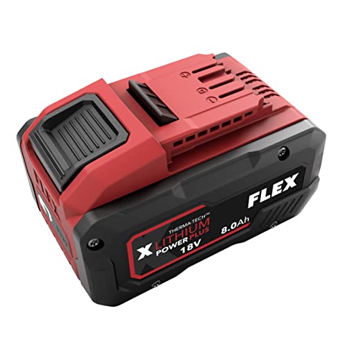 Flex Akku Pack Li-Ion Power Plus (18 V, Leistung 8,0 Ah, Lade-/Entladeschutz, Werkzeugakku, Ersatzakku, Therma-Tech Technologie) 521078 von FLEX