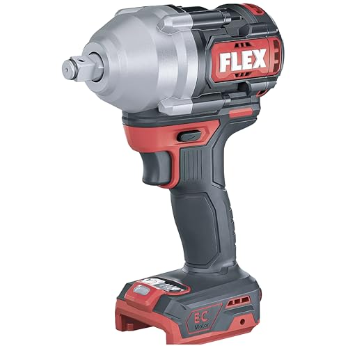 Flex Akku Schlagschrauber IW 1/2" 750 18.0-EC C (ohne Akku, 18 V, bürstenloser Motor, 3 Drehmomentstufen, Werkzeugaufnahme 1/2" Außen, kraftvolles Schlagwerk) 530231 von FLEX